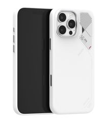 【特価商品】高い耐久性 独自の冷却窓 ワイヤレス充電対応 全面保護 強化アルミリング マグネット内蔵 Magsafe対応 全カバーへアップグレード ヴィーガンレザーケース メタル個別ボタン ケース Max Pro 16 ホワイト iPhone for A16