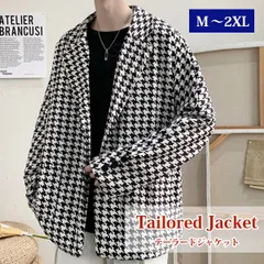 【在庫限り】メンズ チェック テーラードジャケット ビッグシルエット