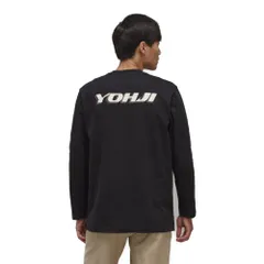 ワイスリー Ｙー３ 長袖Ｔシャツ ＴＥＥ クルーネック ロンＴ ロングスリーブＴシャツ ユニセックス ストリート HT4734 CORE WHITE U GRAPHIC LS TEE BLACK