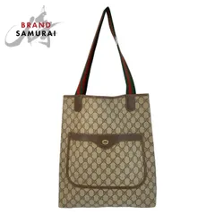 美品 GUCCI グッチ シェリーライン オールドグッチ GGスプリームキャンバス 89 02 003 トートバッグ ショルダーバッグ レディース 500365【中古】