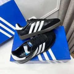 adidas アディダス サンバ ポニー トーナル ロー ウェールズ ボナー 黒白スニーカー男女兼用