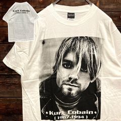 NIRVANA カートコバーン ニルバーナ 白 バンド Tシャツ tee ティーシャツ ロック ツアー ライブ デザイン 両面 プリント 派手 奇抜 古着 ビンテージ vintage メタル ラッパー アーティスト  1980 p10