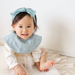 スタイ りぼんヘアバンド 2点セット ブルーベリー ブルー 日本製 ベビー用品 女の子 おしゃれ 出産祝い lien de famille