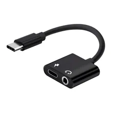 USB Type-C to 3.5 mmUSB-C to Auxオーディオドングルケーブル 変換アダプター 3.5mm 2in1 急速充電 同時 音楽 二ケーブル急速充電 同時 音楽再生galaxy/Xperia/Google pixel/Android/ 0