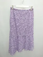 ◇ ⊂ 31 Sons de mode レース 膝下丈 マーメイド スカート サイズ38 パープル レディース P  【1409090001055】