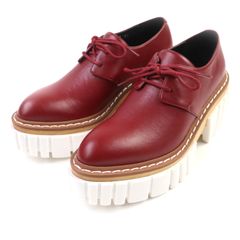 MANA ヴィンテージレースアップシューズ RED 38size 24㌢新品 - メルカリ
