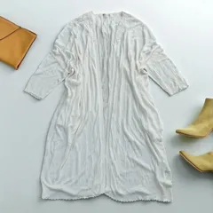 axes femme アクシーズファム　カーディガン　薄手　刺繍　七分袖　ロング