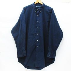 Ralph Lauren ラルフローレン 90'S ヴィンテージ BLAKE 長袖シャツ ポニー刺繍 ネイビー メンズ XL M001-0523⑥