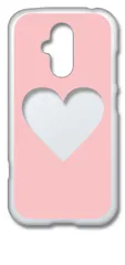 【新品未使用】らくらくスマートフォン F-52B クリア ハードケース (ピンク)  ハート窓 アレンジ くすみカラー カバー スマホケース cl-f52b-362