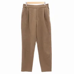 グリーンレーベルリラクシング ユナイテッドアローズ green label relaxing オルマイパンツ テーパード スラックス イージー タック ストレッチ 38 M 茶 ブラウン /GV ■GY14