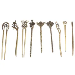 [micoi] かんざし 一本挿し 簪 留袖 髪飾り 髪留め 普段使い 和装 合金 振袖 U字 ヘアアクセサリー 和装小物 手作り [９本]