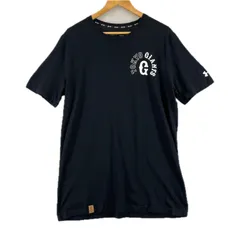 極美品 UNDER ARMOUR アンダーアーマー ベースボールTシャツ 両面プリント 春夏 SS 半袖Tシャツ コットン 1 ブラック メンズ 3XL 読売ジャイアンツ【古着】【中古】【送料無料】