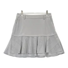 サイズ：2 NEW BALANCE GOLF ニューバランス 2023年モデル レース切替 フレアスカート ボーダー柄 グレー系 [240101434760] ゴルフウェア レディース ストスト