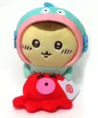 ちいかわ　デスクトップから見守るひっかけぬいぐるみ　くりまんじゅう×ハンギョドン ちいかわ×サンリオキャラクターズ デスクトップから見守る