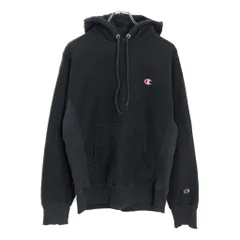 Champion チャンピオン REVERSE WEAVE リバースウィーブ ワンポイントロゴ パーカー ブラック(メンズ SMALL)中古 古着 U7216