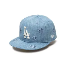 NEWERA CAP ニューエラ キャップ 59FIFTY Flower Embroidery ロサンゼルス・ドジャース ウォッシュドデニム  メンズ 男性 帽子 ハット 小物 国内正規品 正規取扱店 NEW ERA  プレゼント ギフト 贈り物 父の日 敬老
