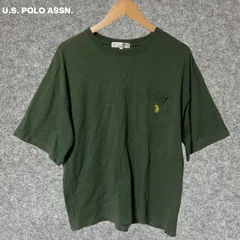U.S. POLO ASSN. ダークグリーン Tシャツ 左胸ポケット付き Lサイズ