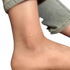 金属アレルギー対応 アンクレット シンプル 金 銀 ローズゴールド つけっぱなし 小豆チェーン