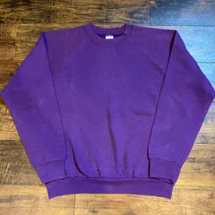 【USA製】90s FRUIT OF THE LOOM 無地スウェット パープル Size L