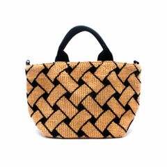 【FABRICO / ファブリコ】ジュートバッグ XS「koushi」/  ショルダー トート ハンド 格子 イントレチャート