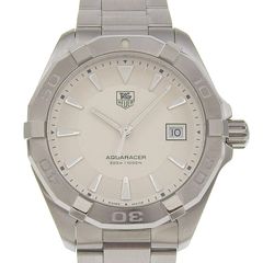 タグホイヤー TAG HEUER アクアレーサー メンズ クォーツ 腕時計 SS ホワイト文字盤 WAY1111 中古 新入荷 OW0456