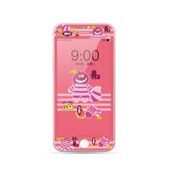 iPhone 6/7/8 ガラスフィルム iPhone SE 第2世代 第3世代 強化 液晶 保護 フィルム ディズニー チェシャ猫 硬度9H キャラクター 3D クリアフィルム