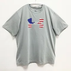 古着　UNDER ARMOUR　アンダーアーマー　半袖Tシャツ　ユニセックス　2Lサイズ　クルーネック　ドライ　グレー　灰色