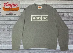 ✅️ BOXロゴ Van jac バン ヴァン トレーナー調 前V ニット セーター グレーのサムネイル