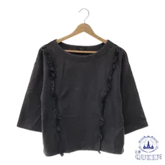 【訳アリ】 7-IDconcept セブンアイディーコンセプト トップス カットソー 七分丈 フリンジ レディース グレー 38 901-5774 送料無料 古着