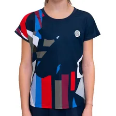 【メール便発送】BIDI BADU(ビディバドゥ) 2024 FA ジュニア(ガールズ) NEW YORK 全米オープン キャップスリーブ ゲームシャツ G1620024-DBLRDBL(24y8mテニス用ゲームウェア)(310519707)