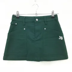 ジャックバニー スカート グリーン ロゴ刺しゅう ストレッチ ティー装着可 レディース 0(S) ゴルフウェア Jack Bunny