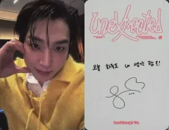 【中古】コレクションカード(男性) THE BOYZ/サンヨン(SANGYEON)/裏面グレー・印刷サイン・メッセージ入り/CD「Unexpected」(Photobook/Breakthrough Ver.)封入セルフィーフォトカード