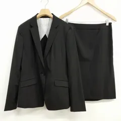 コムサデモード COMME CA DU MODE REGGIANI生地 美品 フォーマル スカート スーツ セットアップ ストレッチ 11 ブラックのサムネイル