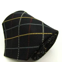 ピエールカルダン ブランド ネクタイ チェック柄 シルク 日本製 PO  メンズ ブラック Pierre Cardin 【中古】
