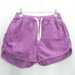 ◇ ⊂ Roxy ロキシー ウエストゴム コーデュロイ ハーフパンツ サイズL パープル レディース E  【1501160048134】