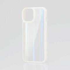 iPhone 14 ハイブリッドケース オーロラ (ホワイト)