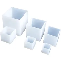 AZNABLE レジン 型 正方形 四角 シリコンモールド セット シリコン UVレジン モールド 6個 