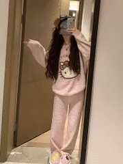 可愛い レディース ルームウエア レディース パジャマ 寝間着 上下セット セットアップ ゆったり 寝巻き 冬 可愛い もこもこ パーカー 暖かい 保温