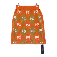 サイズ：1 PEARLY GATES パーリーゲイツ 055-1234914 ニットスカート アーガイル柄 オレンジ系 [240101532657] ゴルフウェア レディース ストスト