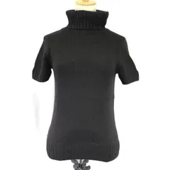 マイケルコース/MICHAEL KORS★シルク×カシミヤ/半袖/タートルネックセーター【4/レディースS-M/濃茶/dark brown】Tops◆cBH442<sale>