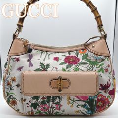 【GUCCI】グッチ　バンブー　フローラ　ハンドバッグ