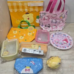 8　S97441 サンリオ 当キティちゃん ポムポムプリン 9点セット 指人形  ドキュメントファイル　バッグ ポーチセット