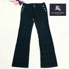 BURBERRY　LONDON　バーバリーロンドン　カジュアルパンツ　綿パンツ　　　　チェック　黒　ブラック　サイズ表記38（Mサイズ相当）　股上浅め　三陽商会