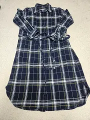 ユニクロ フランネル チェック シャツ ワンピース 秋 冬 用 M