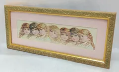 アンティーク アメリカン ミニアチュール 絵画 額装品 陶板画 美術品 USA