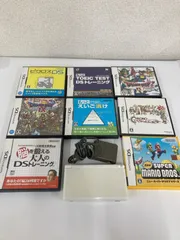 ％【通電確認済み】【動作確認済み】Nintendo DS lite  USG-001 本体　ホワイト　ソフト8本　セット　まとめ売り　【ゲーム機本体】【2】