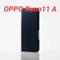 OPPO Reno11 A 用 薄型 ソフトレザーケース ネイビー
