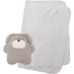 ☆ シュナウザー ☆ スフレベアコンパクトひざ掛け ひざ掛け ブランケット クッションインブランケット ふわふわブランケット ひざかけ 膝掛け センバドー ぬいぐるみ 暖かい 軽い あったか ふわふわ 冷房対策 70×100cm 贈り物 ギフト おしゃれ