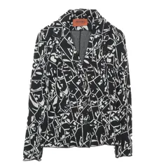 ミッソーニ MISSONI テーラードジャケット 3B 総柄 ロングスリーブ ストレッチ アウター ブラック ホワイト レディースYBA11 のサムネイル