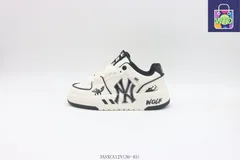 【今日WTO】MLB エムエルビー NY ニューヨーク ダディーシューズ 3ASXCA12N ホワイトブラック クロコダイル-WTO輸入2-RZ11